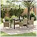 Set da Pranzo per Giardino con cuscino 5 pcs Beige Poly Rattan - Foto miniatura 2