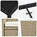 Set da Pranzo per Giardino con cuscino 5 pcs Beige Poly Rattan - Foto miniatura 9