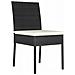 Set da Pranzo per Giardino 3 pcs Nero Poly Rattan - Foto miniatura 6