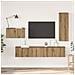 Set mobile TV 4 pcs rovere artigianale 30.5 x 30 x 90 cm - Foto miniatura 2