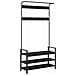 Appendiabiti Rovere nero 95 x 34 x 184 cm Legno multistrato - Foto miniatura 1