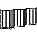 Cancello Cani Porta Pieghevole Nero 12 Pannelli 600 cm Pioppo - Foto miniatura 4