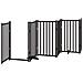 Cancello Cani Porta Pieghevole Nero 12 Pannelli 600 cm Pioppo - Foto miniatura 5