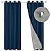 Tenda Oscurante Termica E Antivento Per Inverno Con Anelli Per Soggiorno (pannello Singolo) Navyblue L - Foto miniatura 5