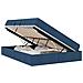 Letto con contenitore e materasso Blu 140 x 190 cm Poliestere - Foto miniatura 1