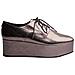 E5566 Scarpe Oxford Con Plateau Da Donna - Foto miniatura 1