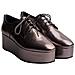E5566 Scarpe Oxford Con Plateau Da Donna - Foto miniatura 4