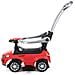 Cavalcabile spingi 3in1 auto per bambini grande auto clacson musica rossa - Foto miniatura 2