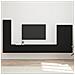 Set di Mobiletto da TV a Parete Montaggio a parete 6 pcs Nero - Foto miniatura 2