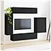 Set di Mobiletto da TV a Parete Montaggio a parete 6 pcs Nero - Foto miniatura 4