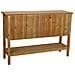 Mobile Da Ingresso In Legno E Metallo Marrone 122x35x81,5h - Foto miniatura 6