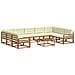 Set di divani da esterno con cuscino 10 pcs Naturale e Crema - Foto miniatura 1