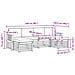 Set divani 6 pcs Naturale e Antracite Legno di Acacia Massello - Foto miniatura 6