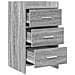 Comodini Sonoma grigio 40 x 36 x 70 cm Legno ingegnerizzato - Foto miniatura 3