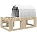 Letto con Tunnel con lo scaffale 3 pz Rovere Sonoma e Bianco - Foto miniatura 8