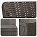 Divano da Giardino 5 Posti Stile Rattan PP Grigio Chiaro - Foto miniatura 6