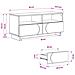 Supporto TV 90 x 34.5 x 40 cm Bianco Lucido - Foto miniatura 9