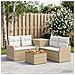 Set di divani 6 pz Beige e Bianco Crema - Foto miniatura 4