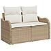 Set di divani 6 pz Beige e Bianco Crema - Foto miniatura 8