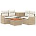 Set di divani 6 pz Beige e Bianco Crema - Foto miniatura 1