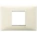 Placca Beige Plana 1, 2, 3, 4, 7 Posti Moduli Tecnopolimero - Beige 2 Posti Centrali Tecnopolimero - Plastica Placche - Foto miniatura 1
