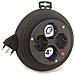 49019 Avvolgicavo 4 Mt Con 4 Prese Polivalenti (schuko + 10/16a) , Spina 16a, Con Protezione, Nero - Sezione Cavo 3g1 Mm² - Foto miniatura 1