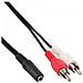 cavo audio jack 3,5mm femmina a 2x rca maschio, 5m - Foto miniatura 1