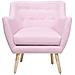 Poltrona In Tessuto Rosa Pastello - Drammen - Foto miniatura 19