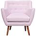 Poltrona In Tessuto Rosa Pastello - Drammen - Foto miniatura 4
