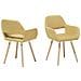 Set Di 2 Sedie Da Pranzo In Tessuto Giallo Chicago - Foto miniatura 1
