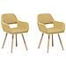 Set Di 2 Sedie Da Pranzo In Tessuto Giallo Chicago - Foto miniatura 3