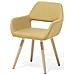 Set Di 2 Sedie Da Pranzo In Tessuto Giallo Chicago - Foto miniatura 26