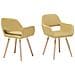 Set Di 2 Sedie Da Pranzo In Tessuto Giallo Chicago - Foto miniatura 15