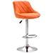 Sgabello Design Lazio In Similpelle I Sgabello Girevole Con Poggiapiedi I Sedia Alta Da Cucina Regolabile 83-104 CM I Sgabello Bar Imbottito Arancione - Foto miniatura 1