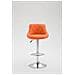 Sgabello Design Lazio In Similpelle I Sgabello Girevole Con Poggiapiedi I Sedia Alta Da Cucina Regolabile 83-104 CM I Sgabello Bar Imbottito Arancione - Foto miniatura 2