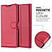 Custodia Compatibile Con Sony Xperia Xa In Rosso Carminio - Coperchio Protettiva Con Chiusura Magnetica, Funzione Stand E Tasca Per Le Carte - Foto miniatura 3