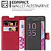 Custodia Compatibile Con Sony Xperia Xa In Rosso Carminio - Coperchio Protettiva Con Chiusura Magnetica, Funzione Stand E Tasca Per Le Carte - Foto miniatura 4