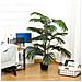 Palma In Plastica Decorativa Con 20 Foglie E Vaso Altezza 140cm - Foto miniatura 2