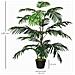 Palma In Plastica Decorativa Con 20 Foglie E Vaso Altezza 140cm - Foto miniatura 5