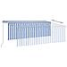 Tenda Sole Retrattile Manuale con LED 4x3m Blu e Bianco - Foto miniatura 2