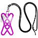 Cordoncino Smartphone Con Silicone Universale Espandibile Regolabile 90cm Malva - Foto miniatura 1