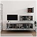 Set Di Mobili Porta Tv 4 Pz Grigio Sonoma In Legno Multistrato - Foto miniatura 3