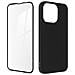 Cover Silicone Morbido Iphone 14 Pro Nera + Vetro Temperato 9h Trasparente - Foto miniatura 3