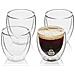 Swka54010n Set Di 4 Vetri Termici A Doppia Parete, Bicchieri Per Caffè, Tè, Bevande Fredde Trasparente - Foto miniatura 1