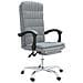 Poltrona da Ufficio Reclinabile Grigio Chiaro in Tessuto - Foto miniatura 1