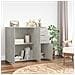 Credenza Grigio Cemento 91x29,5x75 Cm In Legno Multistrato - Foto miniatura 3