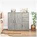 Credenza Grigio Cemento 91x29,5x75 Cm In Legno Multistrato - Foto miniatura 1
