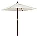 Ombrellone Da Giardino Con Palo In Legno Sabbia 198x198x231 Cm - Foto miniatura 2