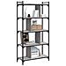 Libreria Grigio Sonoma 5 Ripiani 76x32x158 Cm Legno Multistrato - Foto miniatura 3