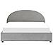 Letto Contenitore Velluto Grigio Chiaro 180 X 200 Cm Vaucluse - Foto miniatura 3